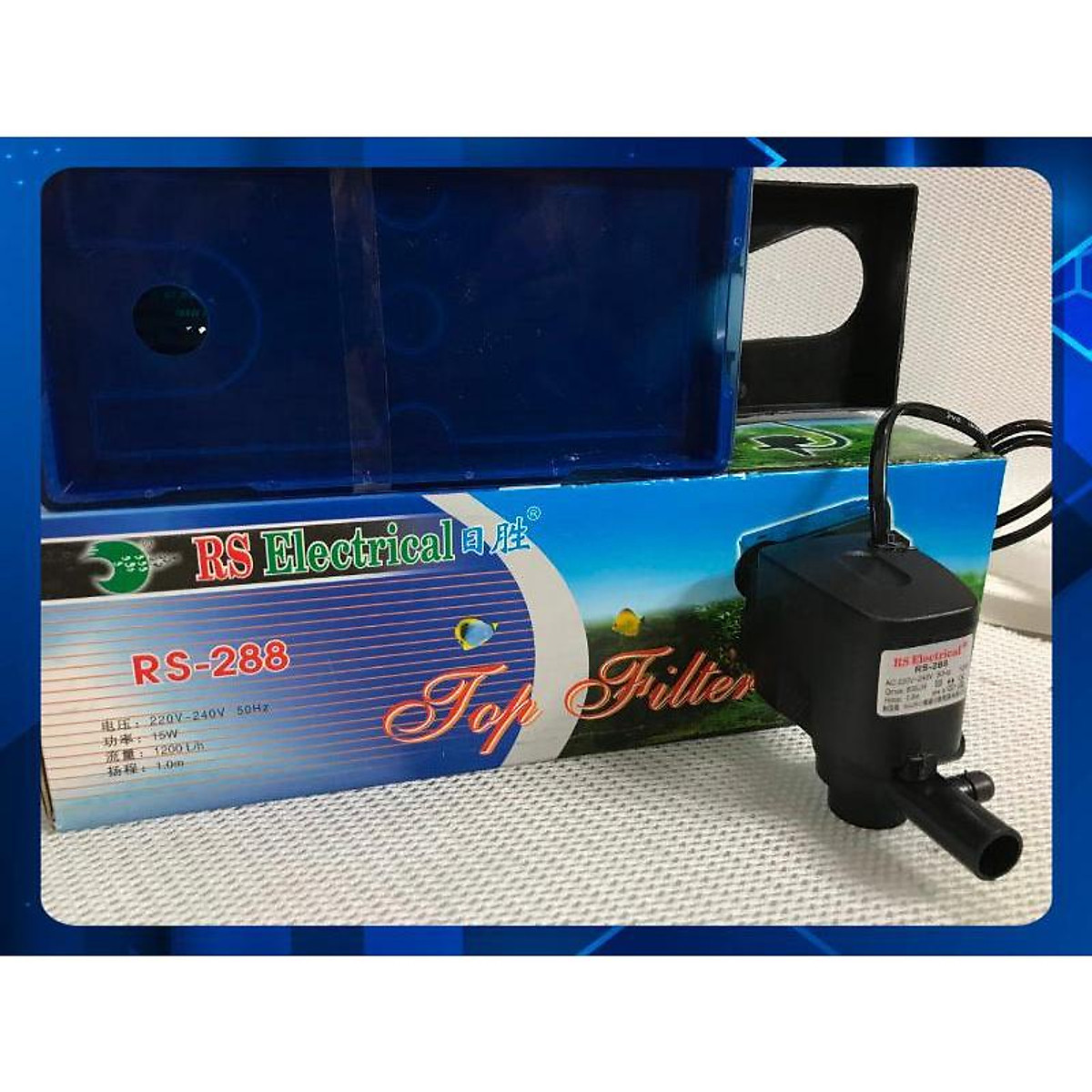 [HCM]Máy Bơm Lọc Nước Risheng RS 188 (12W 800l/h)  Dành Cho Hồ Cảnh