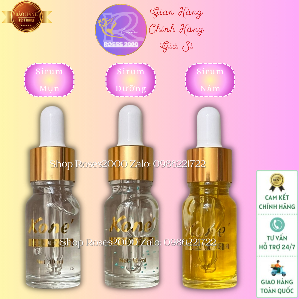 Serum Kone - 3 loại Serum đa chức năng (Nám, mụn, trắng da)