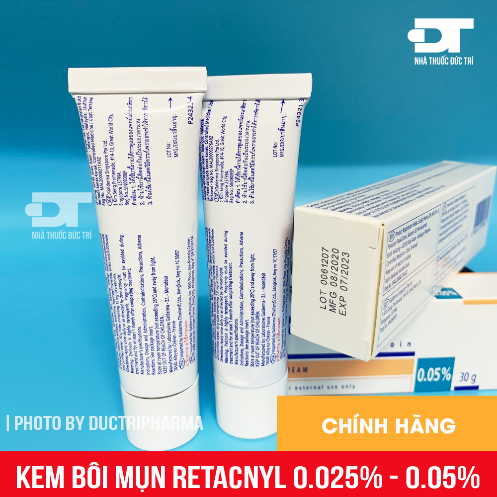 Kem Dưỡng giảm mụn Retacnyl  0.025 - 0.05