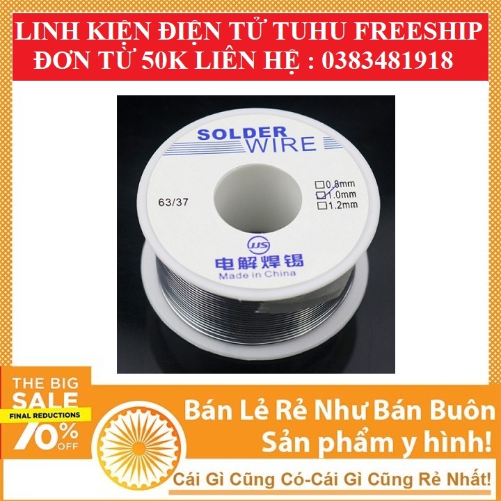 Thiếc hàn solder wire 0.8 mm (loại tốt)- Linhkiendientubk