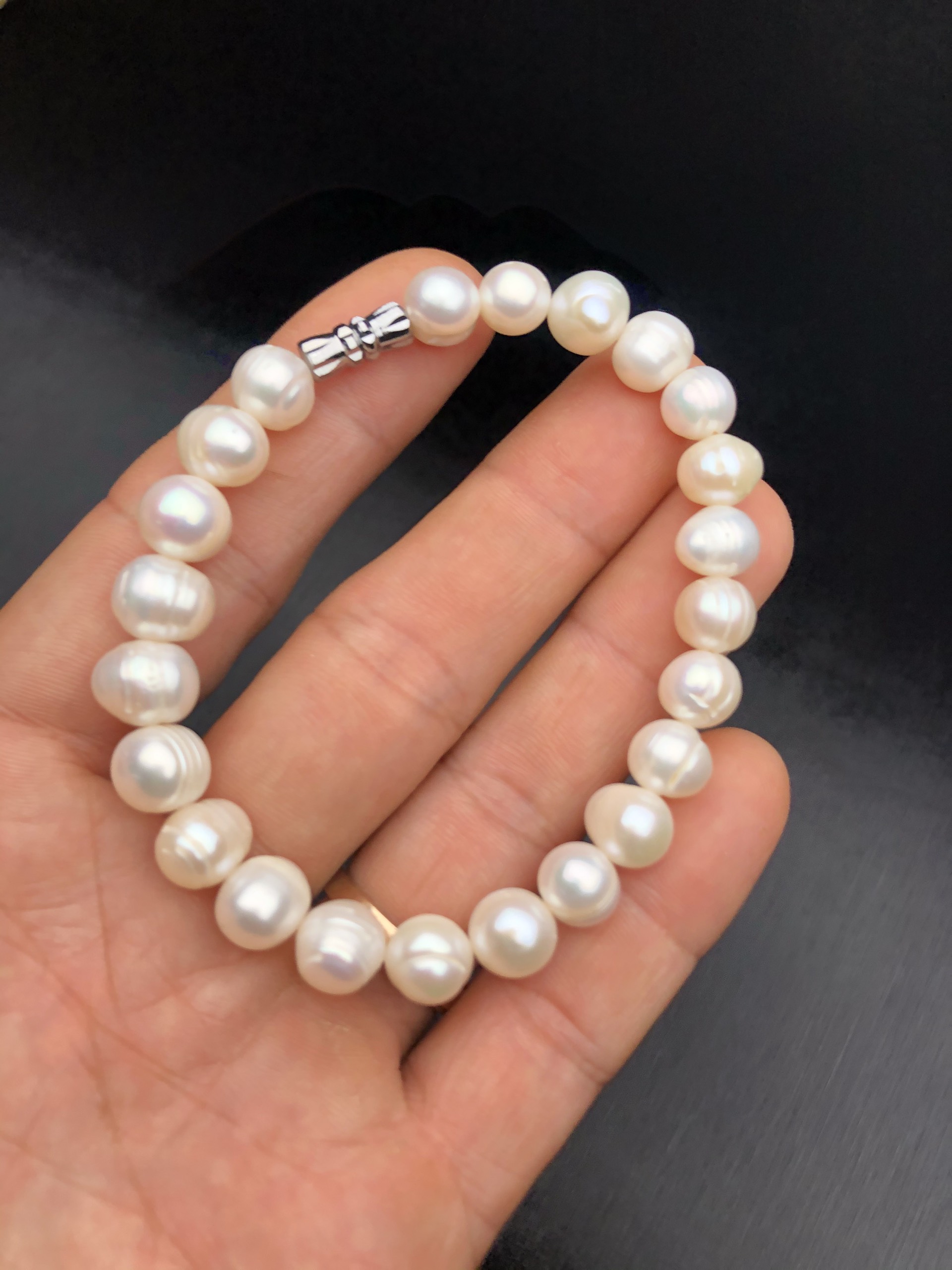 [FreeshipMAX] Vòng tay trai nuôi nước ngọt 8-9mm