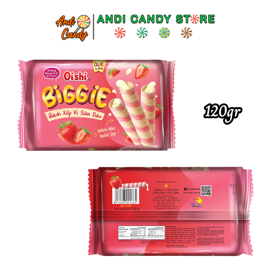 Bánh Quế Biggie Oishi Nhân Dâu Socola