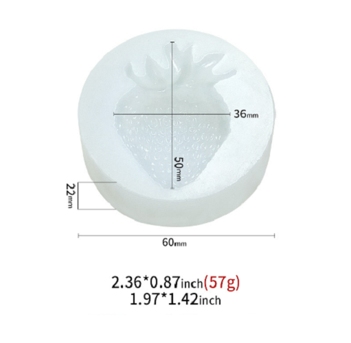 Khuôn Silicon 4d Quả Dâu Tây Đơn