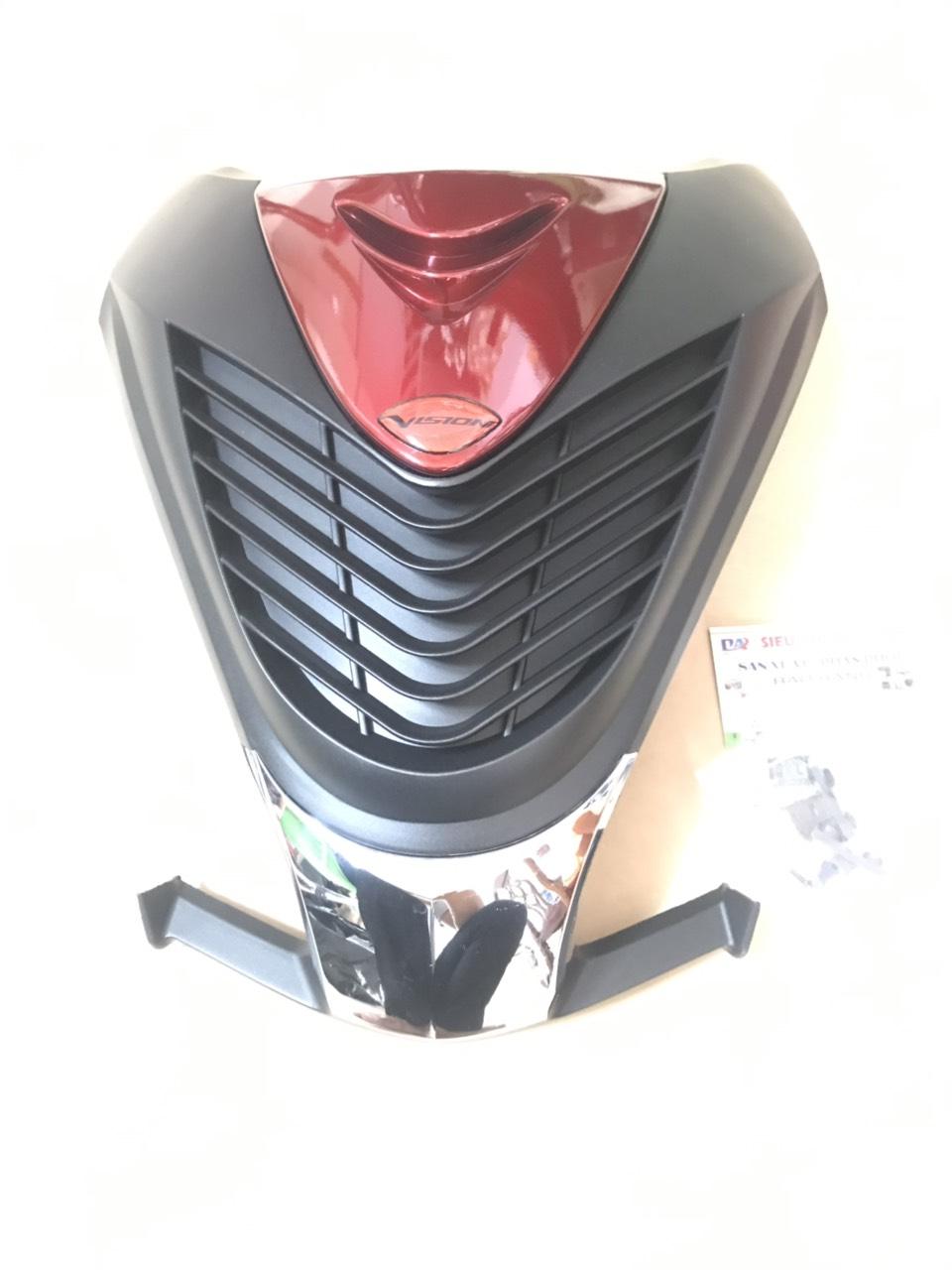 Mặt nạ xe Vision kiểu SH 2014-2019 (viền đen đỏ đô) cao cấp Siêu Thị Việt