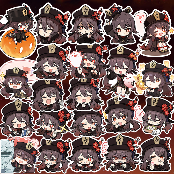 [Genshin Impact] Sticker Hutao - Hình dán chibi hutao ( set 8 / 22 hình )