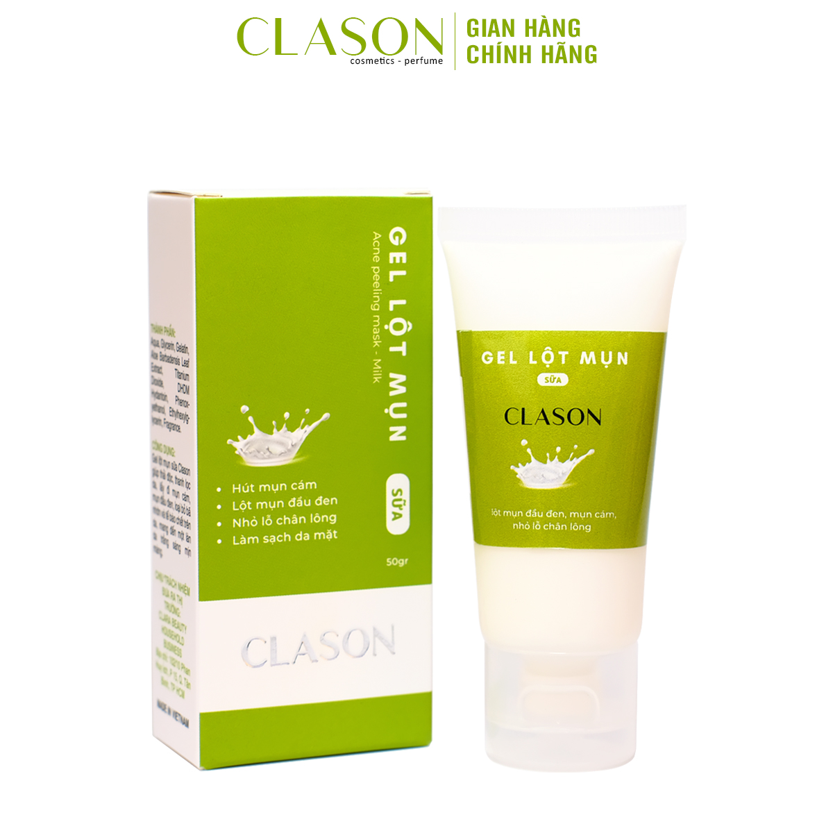 Gel lột mụn đầu đen than tre hoạt tính Clason...