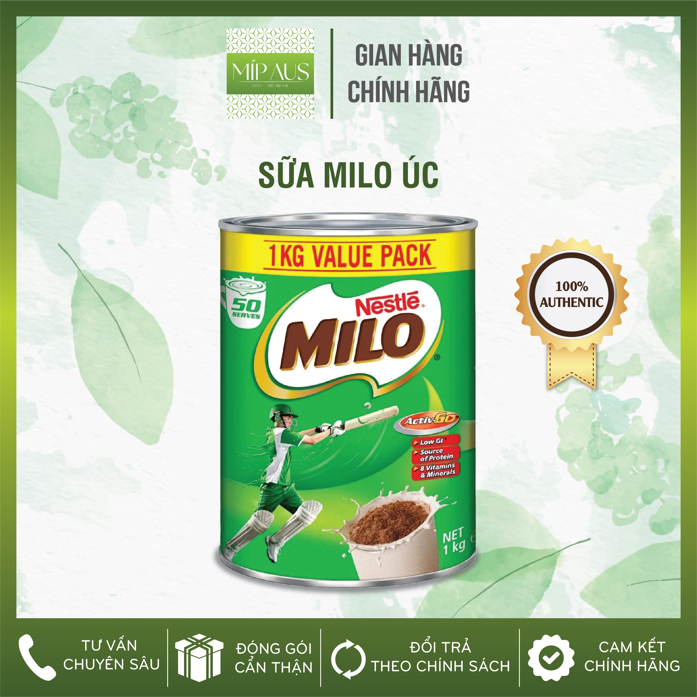 Sữa Milo Úc 1Kg Mẫu Mới