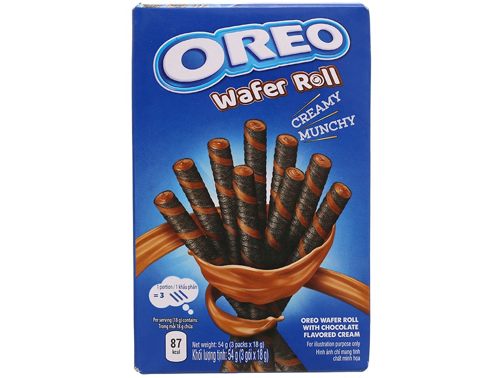 Bánh Quế Oreo Vị Sôcôla Wafer Roll (Hộp 54g)