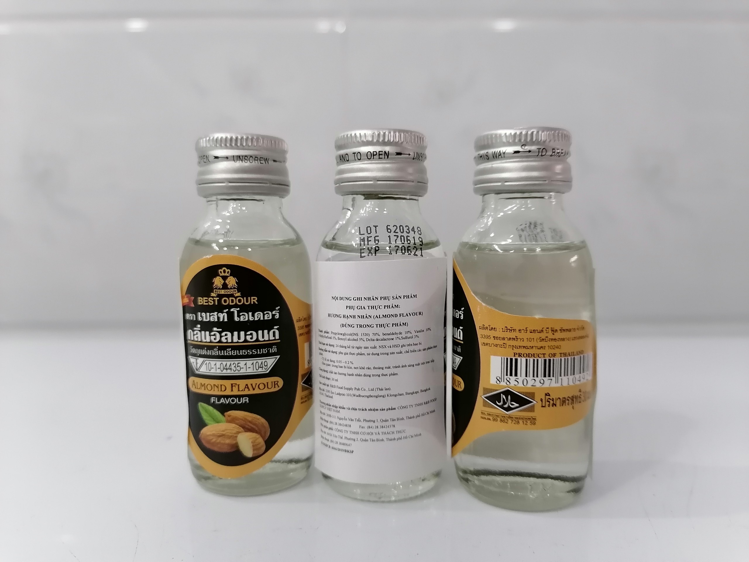 [Lọ nhỏ 30ml – HẠNH NHÂN] Hương thực phẩm [Thailand] BEST ODOUR Flavour Almond (halal) (cac-hk)