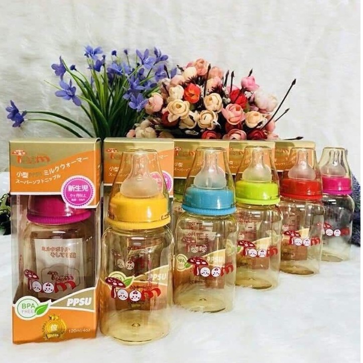 Bình Toom PPSU Nhật 80ml-240ml (kèm tặng 1 núm ti)