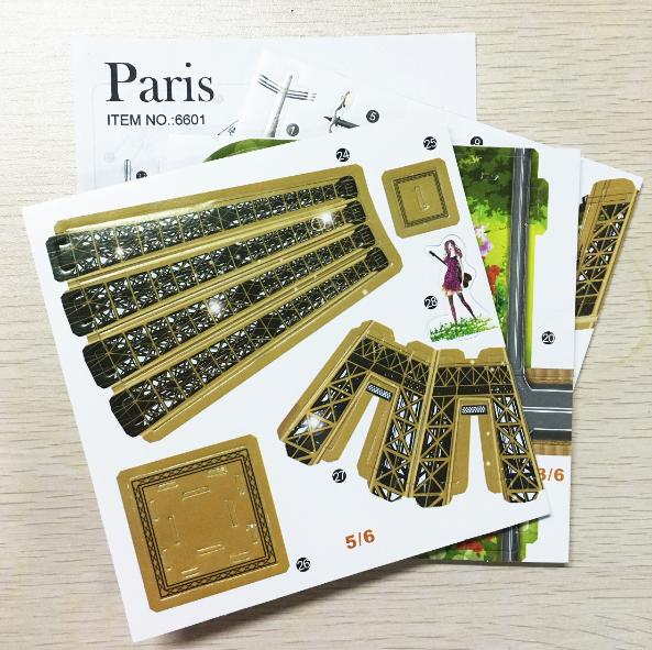 Mô hình lắp ghép Cubic Fun - Tháp Eiffel (Pháp)