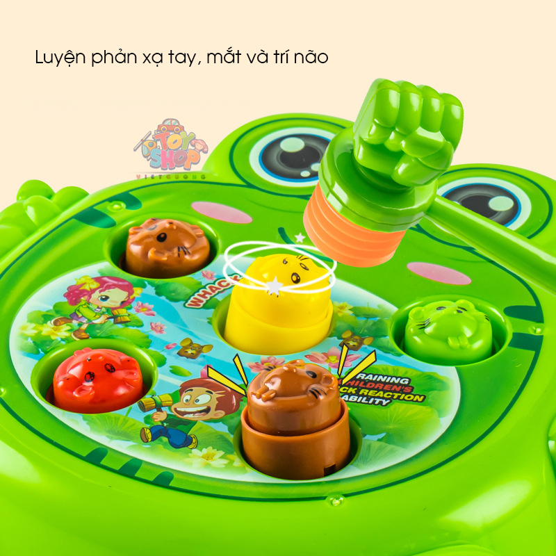 Đồ chơi đập chuột hamster bàn đập hình ếch dễ thương