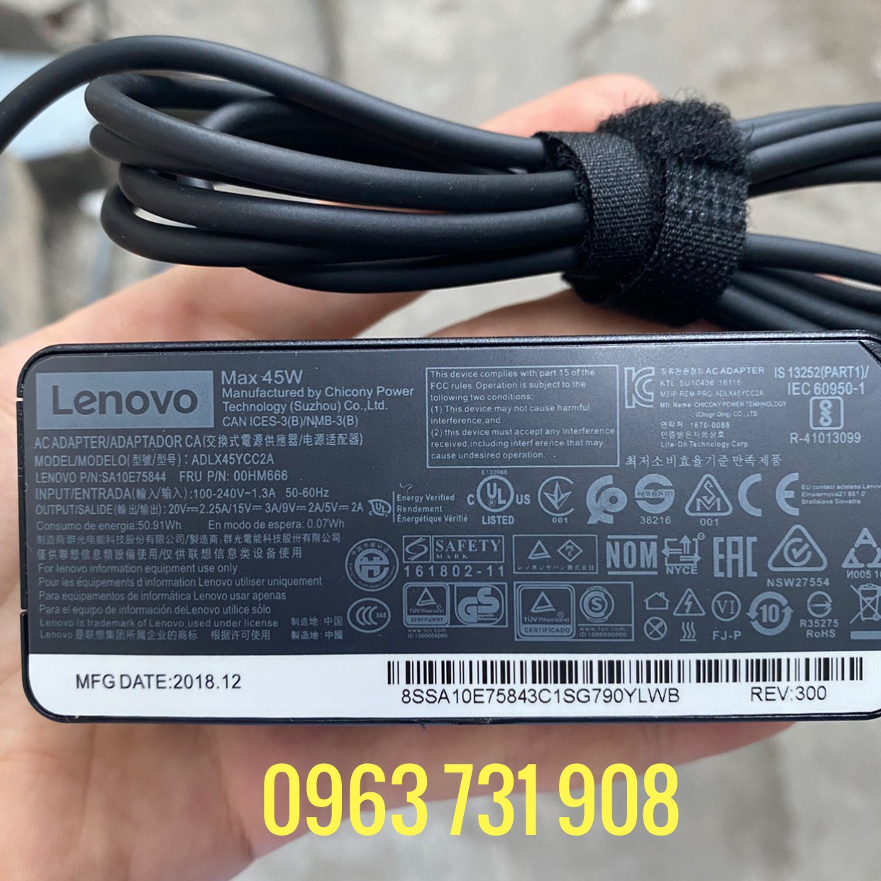 Sạc Laptop Lenovo Thinkpad E590 45W Type-C