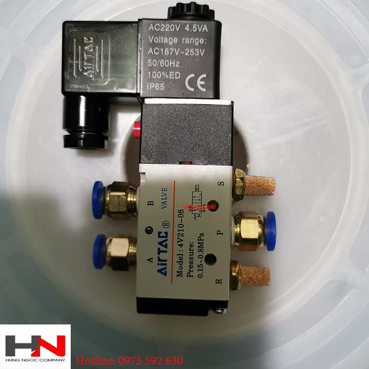 Van điện từ khí nén 4v210-08 điện 220v