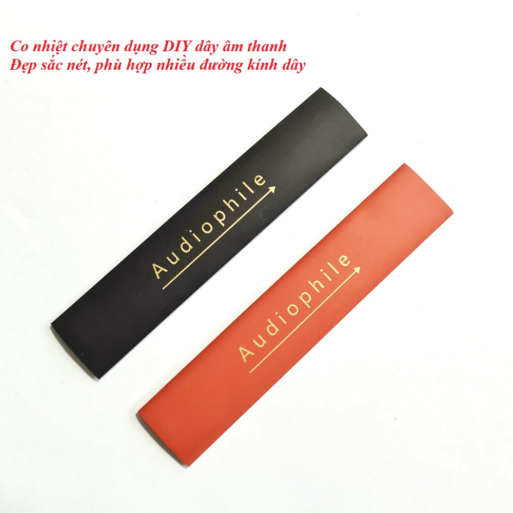 Bộ 2 ống co nhiệt hướng mũi tên chữ Audiophile dài 10cm, phi 13mm co nhiệt chuyên dụng cho dây âm thanh