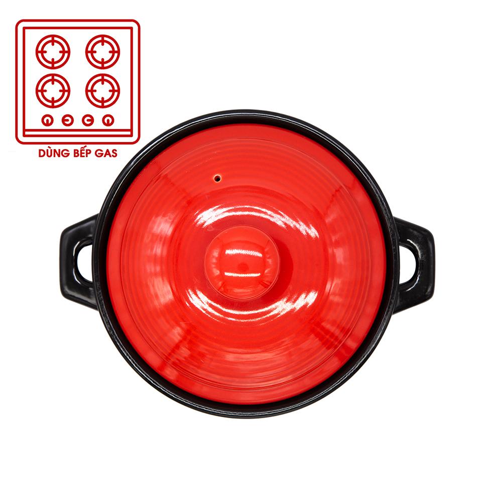 Nồi sứ ROYALCOOKS 2L- Nắp đỏ (RC-MO2109)