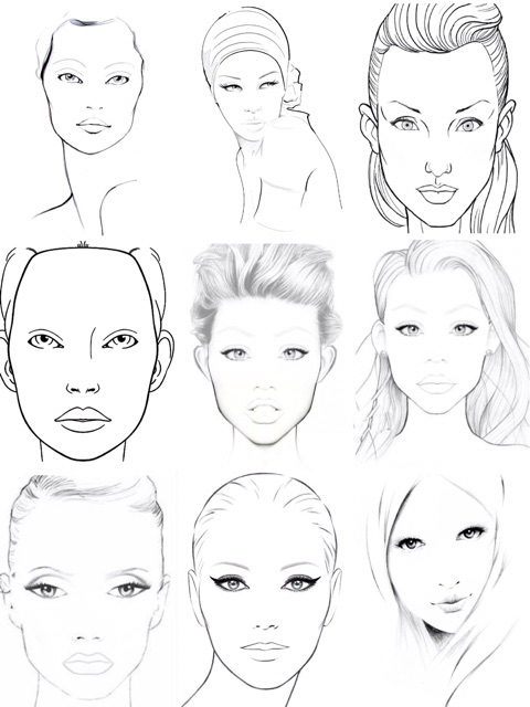 Giấy face chart tập makeup chuyên nghiệp