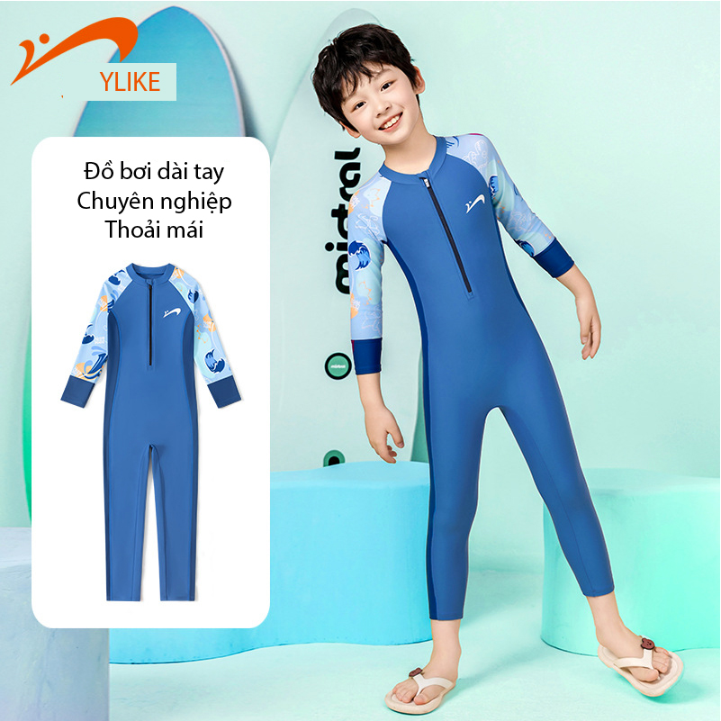 Bộ đồ bơi trẻ em ylike dài tay đồ bơi cho bé đồ bơi liền cho bé đồ bơi dài tay cho bé đồ bơi bé trai