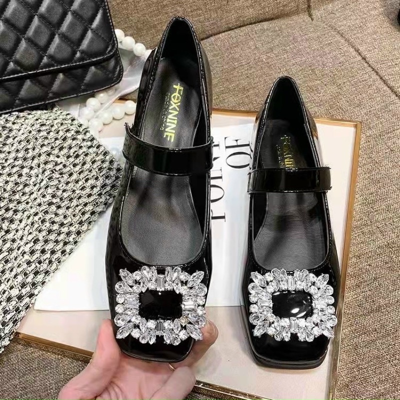 Giày búp bê gắn đá siêu sang chảnh đủ size