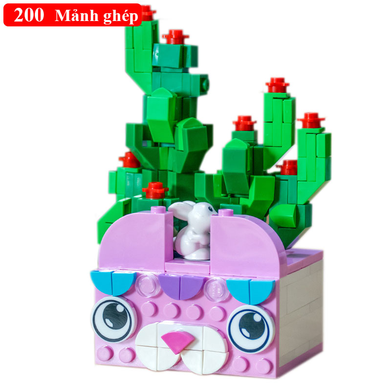 Đồ chơi lắp ráp kiểu Lego Các loại hoa Với gần 200 chi tiết Nhựa ABS