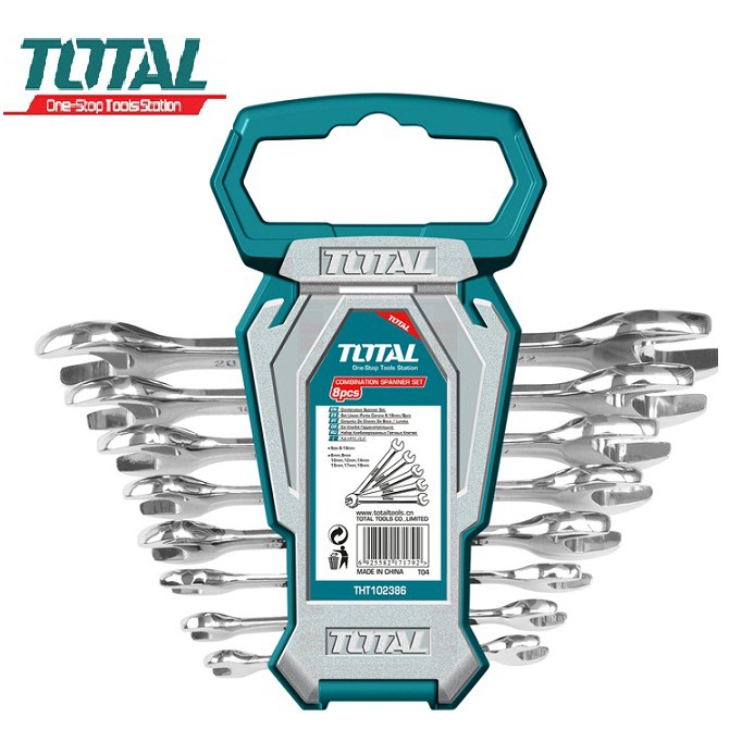 6-22mm bộ cờ lê hai miệng 8 chi tiết total - tht102386