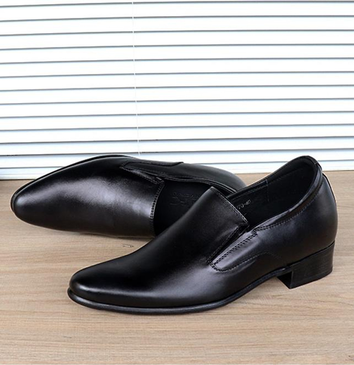 Giày Tăng Chiều Cao Nam S970 Đen Cao 8Cm