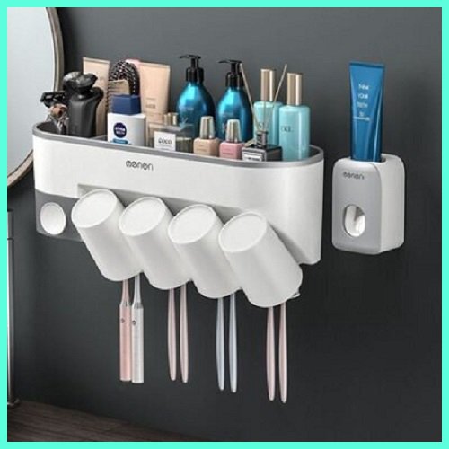 BÁO GIÁ Kệ Nhựa Để Bàn Chải Đánh Răng | Shopee Lazada Sendo Tiki mới nhất 34 Kệ Để Đồ Nhà Tắm OENON, Giá treo bàn chải đánh răng tặng kèm cốc chất liệu nhựa ABS,, Bán kèm Hộp Nhả Kem Đánh Răng Tự Động - OE041