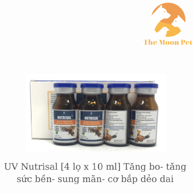 UV Nutrisal [ 4 lọ x 10ml] Gà đá tăng bo- Tăng sức bền, sung mãn- Cơ bắp dẻo dai