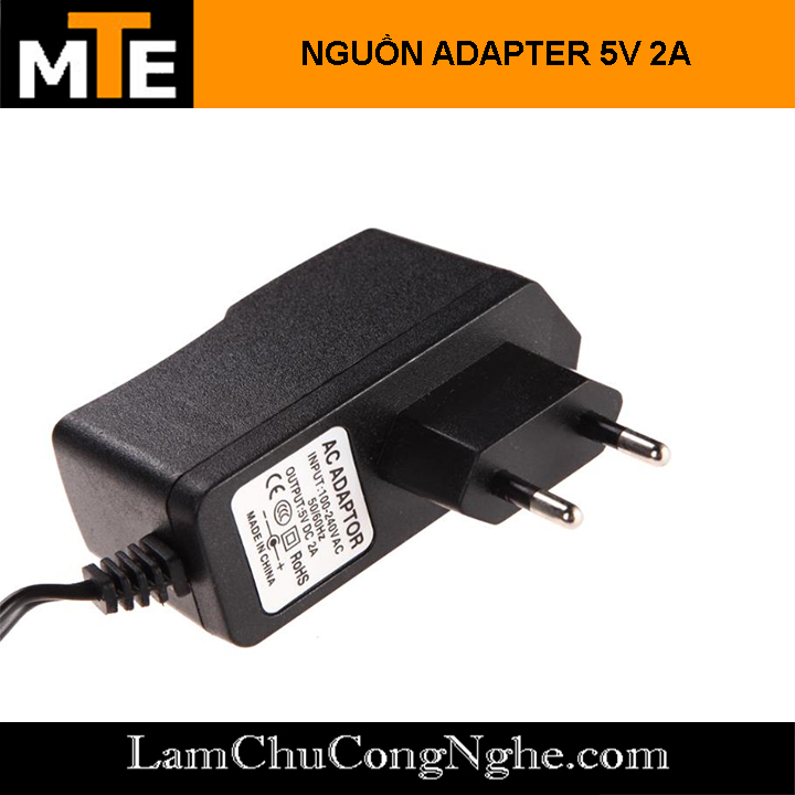Nguồn adapter 5V 2A jack DC 5.5 x 2.1 mm