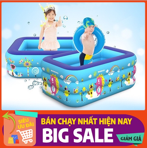 Bể bơi cho bé yêu [SIÊU SALE] đủ kích thước, tặng kèm bộ vá dự phòng