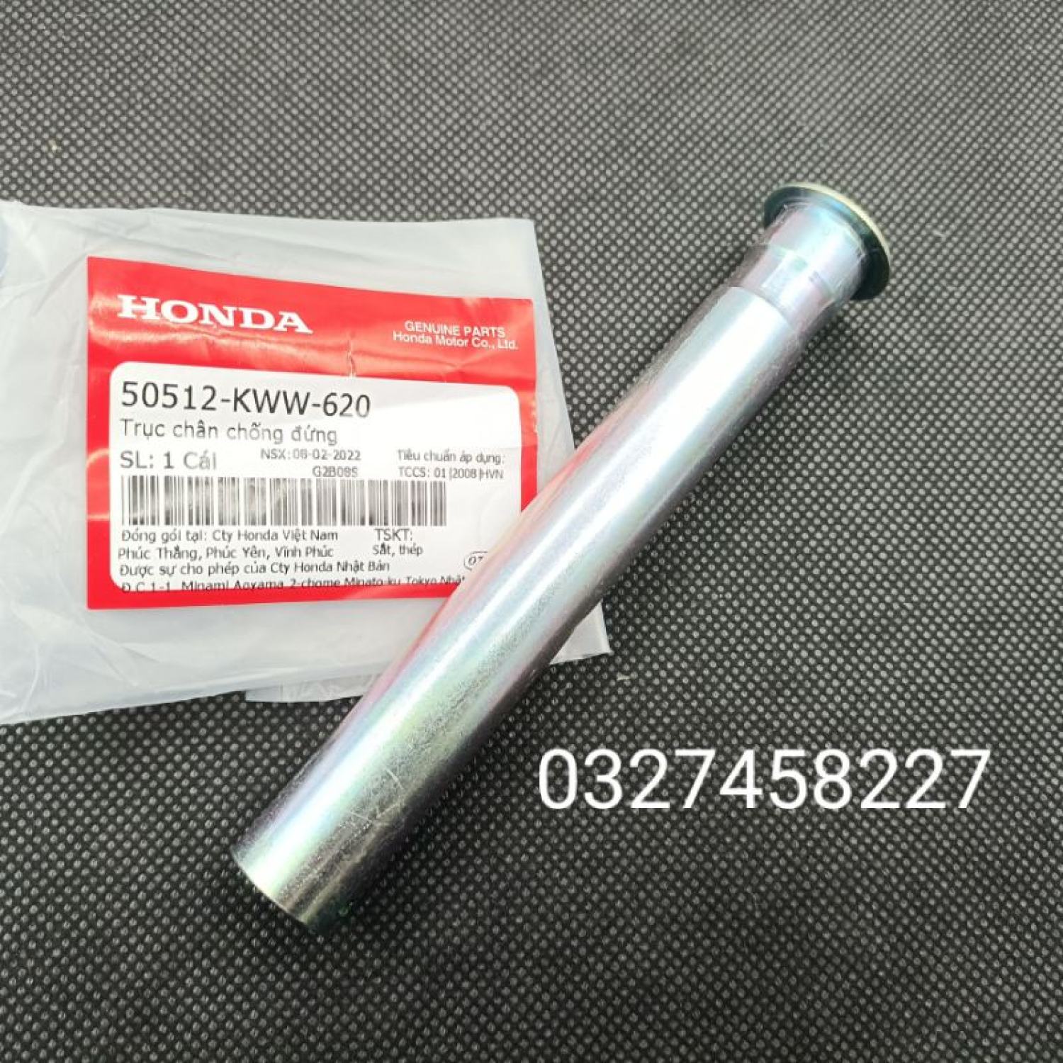 Trục, cốt chân chống đứng xe wave s110, rsx, future mập ..zin honda