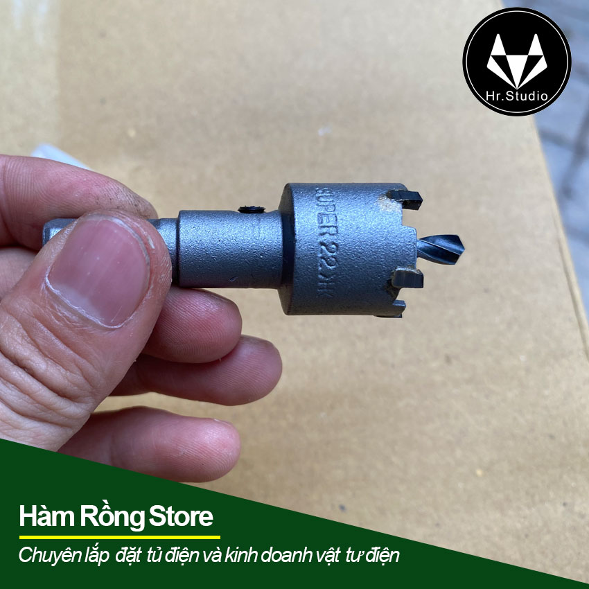 Mũi khoan vét lỗ tròn kim loại phi 22mm bằng hợp kim loại
