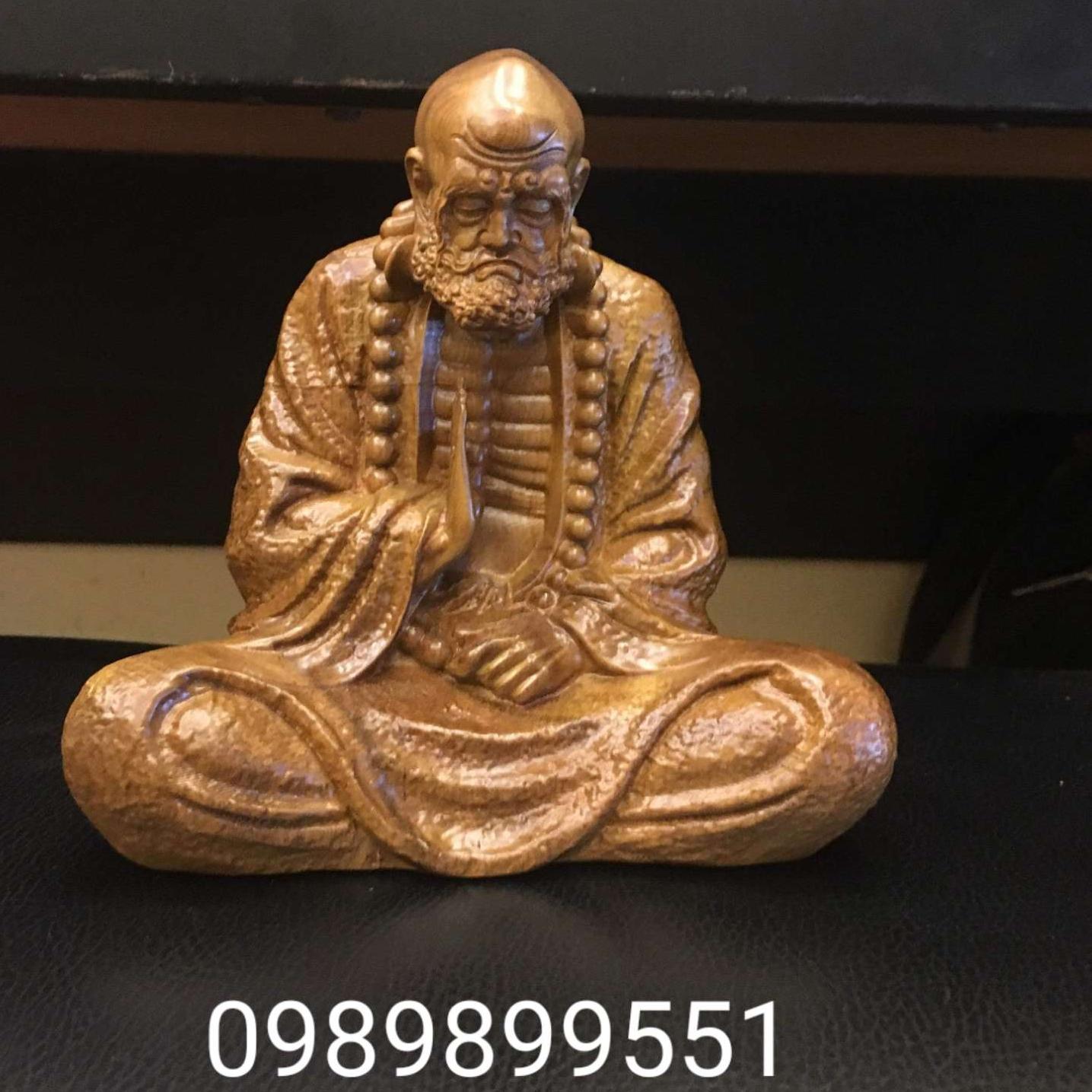 Tượng Đạt ma - Đạt ma sư tổ ngồi thiền gỗ bách xanh