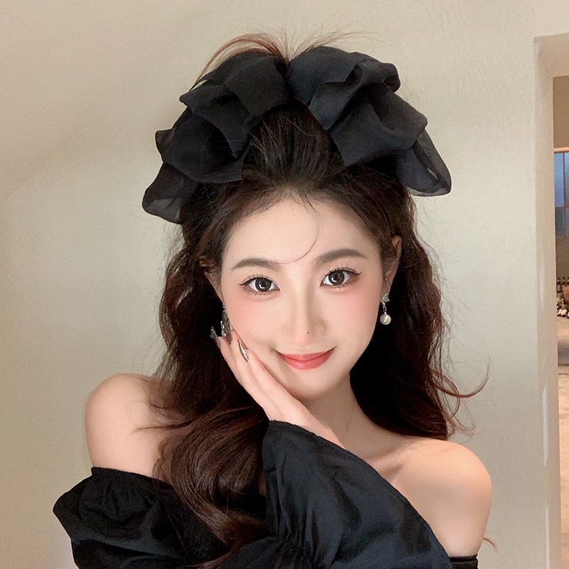 Kẹp Tóc Nơ Lưới Cỡ Lớn Thời Trang Hàn Quốc Cho Nữ