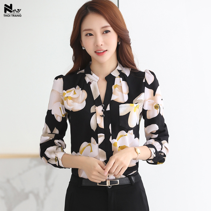 [HCM]Áo Sơ Mi In Hoa Thời Trang - New Thoi Trang