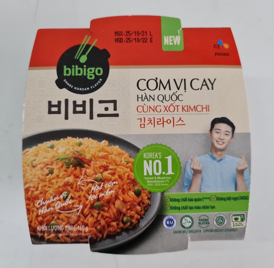 160g VỊ CAY CƠM ĂN LIỀN XỐT KIM CHI Bibigo VN CJ FOODS Spicy Instant Rice