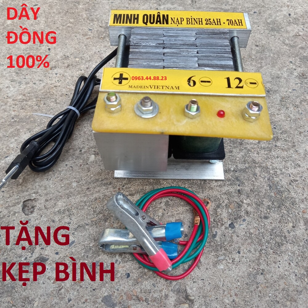 Sạc bình ac quy 12v từ 25Ah-70Ah
