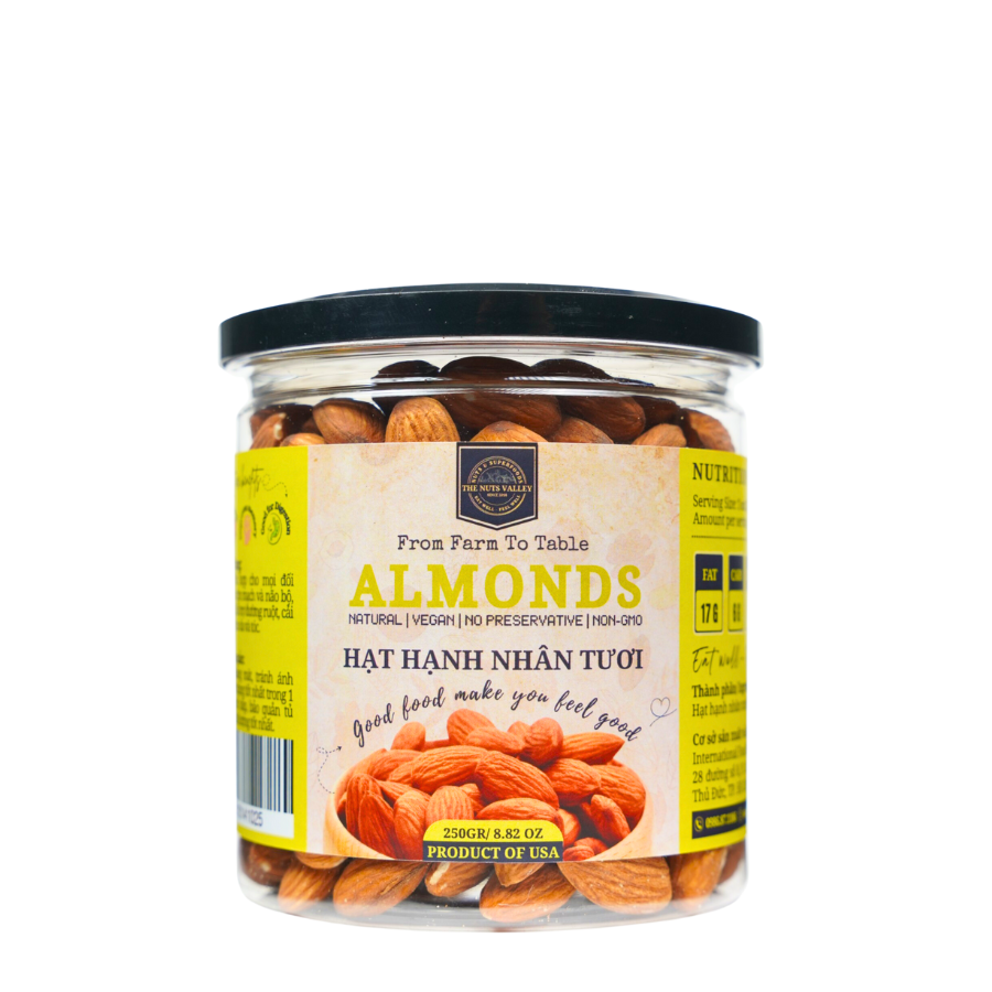 Fresh / Roasted Almonds for Making Nut Milk, Salad Dressing, Baking, Cream Topping - Almond the Nuts Valley