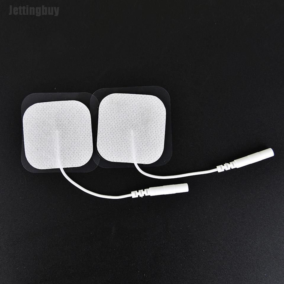 Jettingbuy 🔥🔥🔥 20 Miếng Đệm Điện Cực Tròn Trị Liệu Tens Miếng Dán Điện Cực Cho Máy Trị Liệu 4*4