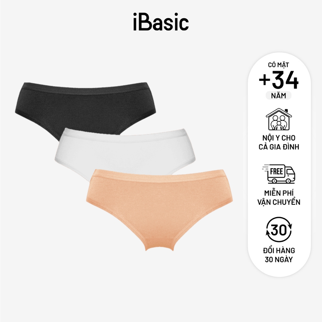 Combo 3 Quần lót nữ iBasic bamboo bikini iBasic PANW002