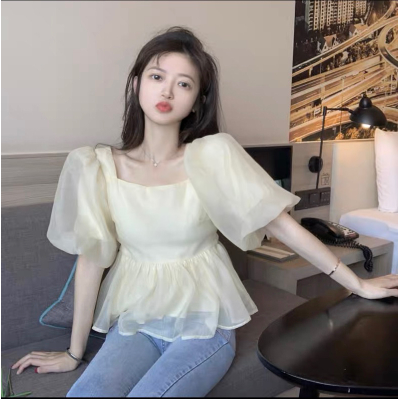 Áo babydoll cột nơ sau...