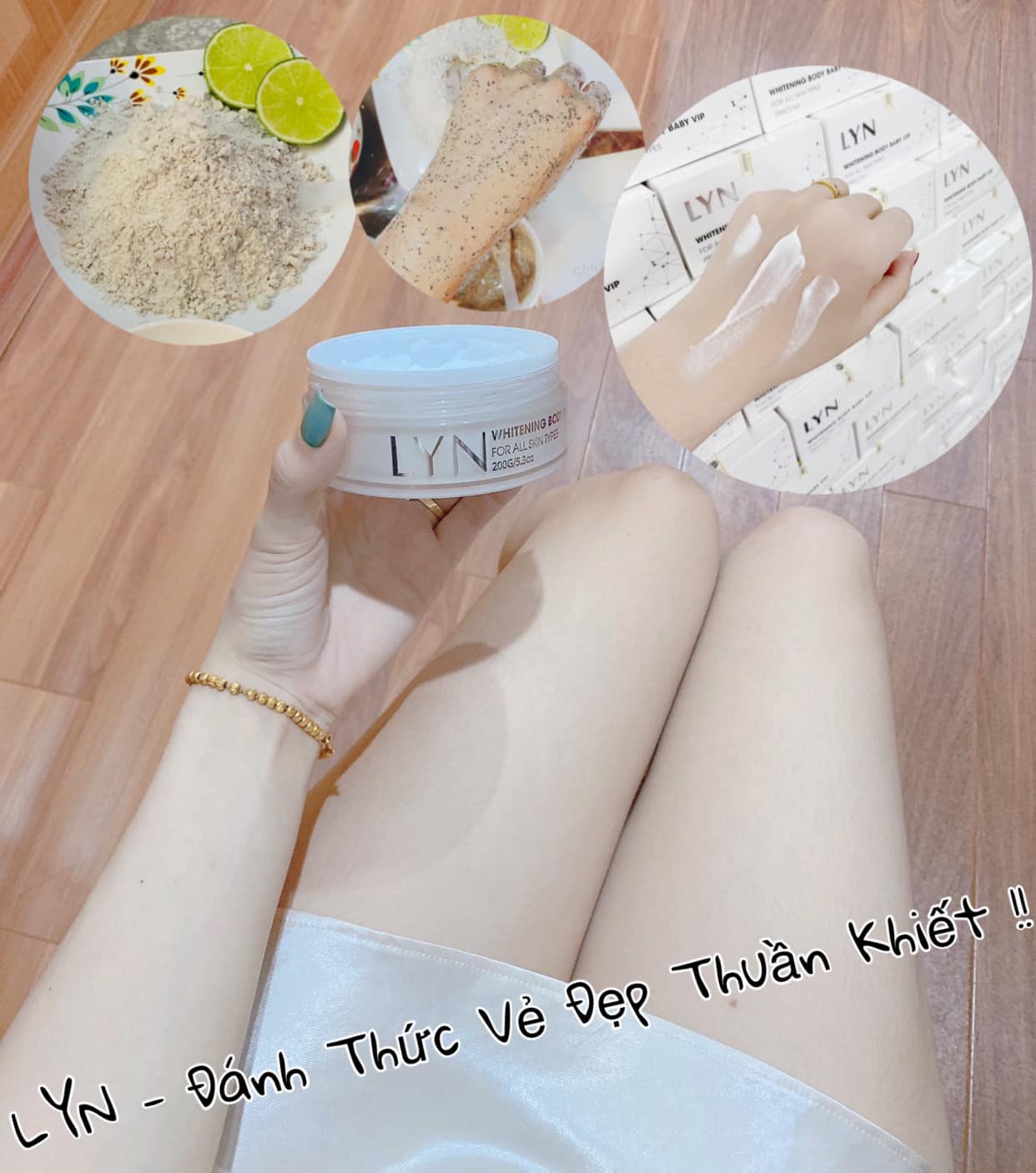 [HCM]7 ngày thay đổi làn da cùng Kem body LYN phân tử nước