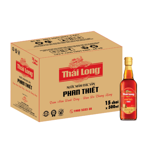 [HCM]Thùng 15 chai Nước Mắm Thái Long Nhãn Đỏ 16N (500ml)
