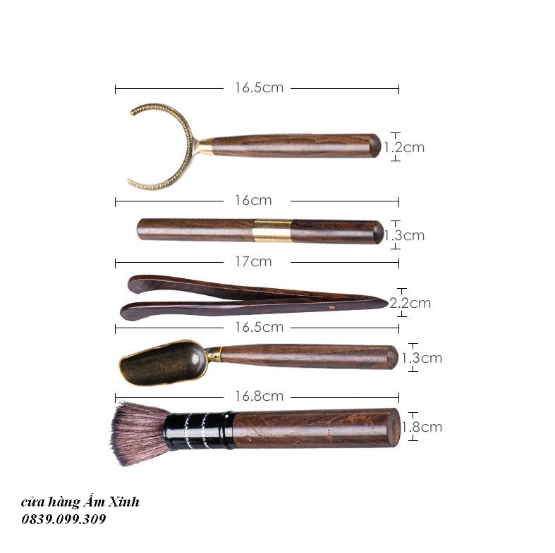Bộ Dụng Cụ Trà Đạo, Bộ Cung Nhãn 5 món