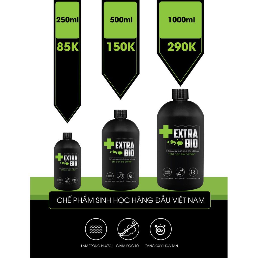 Men vi sinh EXTRA BIO cao cấp cho hồ cá cảnh thuỷ sinh