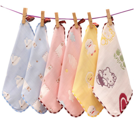 Khăn mặt cotton 6 lớp 25*25cm cho bé