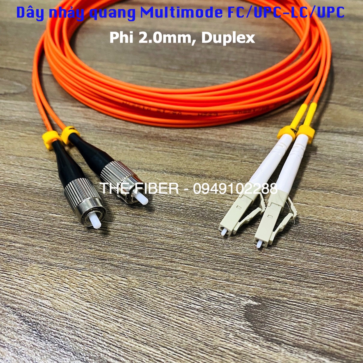 ]dây nhảy quang multimode om2 fc/pc-lc/pc duplex, phi 2.0mm - chiều dài theo yêu cầu