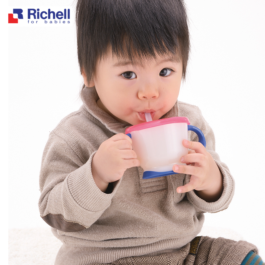 [HCM]Cốc tập uống 3 giai đoạn RICHELL Nhật Bản (hàng chính hãng)