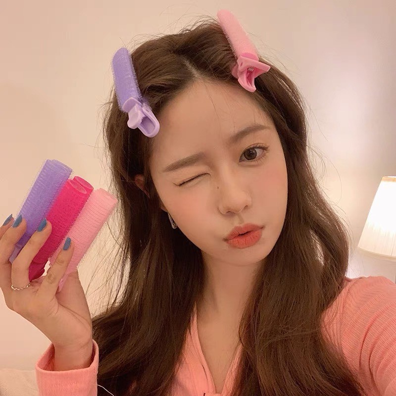 SET 2 LÔ CUỐN TÓC TỰ DÍNH CÓ KẸP GIỮ CHẮC CHẮN