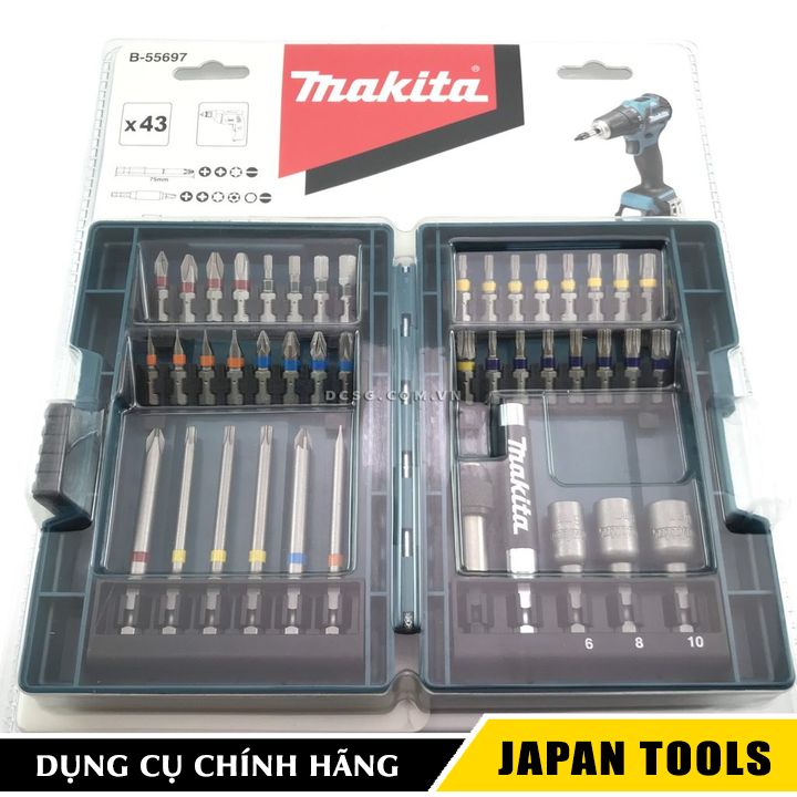 Bộ mũi vít nhiều màu makita b-55697 | japan tools